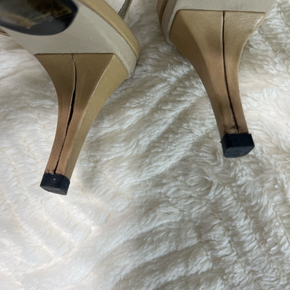 Gucci by Tom Ford Vintage Slingback Heels 37.5 C Nude Leather AS IS - Picture 6 of 16